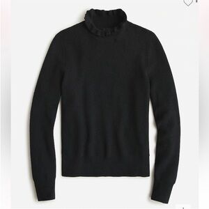 NWT J. Crew Ruffleneck merino wool-blend sweater
